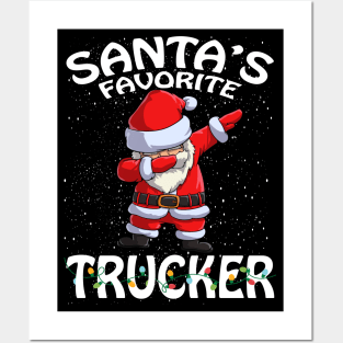 Santas Favorite Trucker Christmas Posters and Art